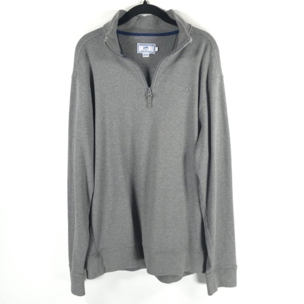 SOUTHERN TIDE THE SKIPJACK 100% Cotton 1/4 Zip Pullover Sweatshirt Size LARGE